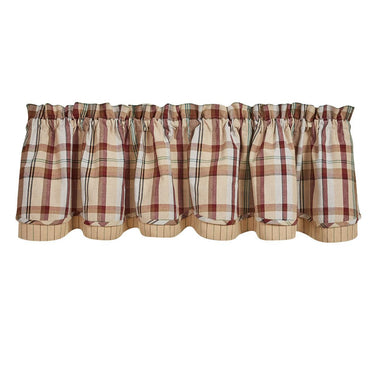 Gamekeeper Plaid Valance - Lined Layered 72x16 Park designs - The Fox Decor